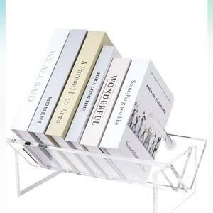 Acrylic Clear Desktop Bookcase, Book Storage Organizer Bookshelves Desk